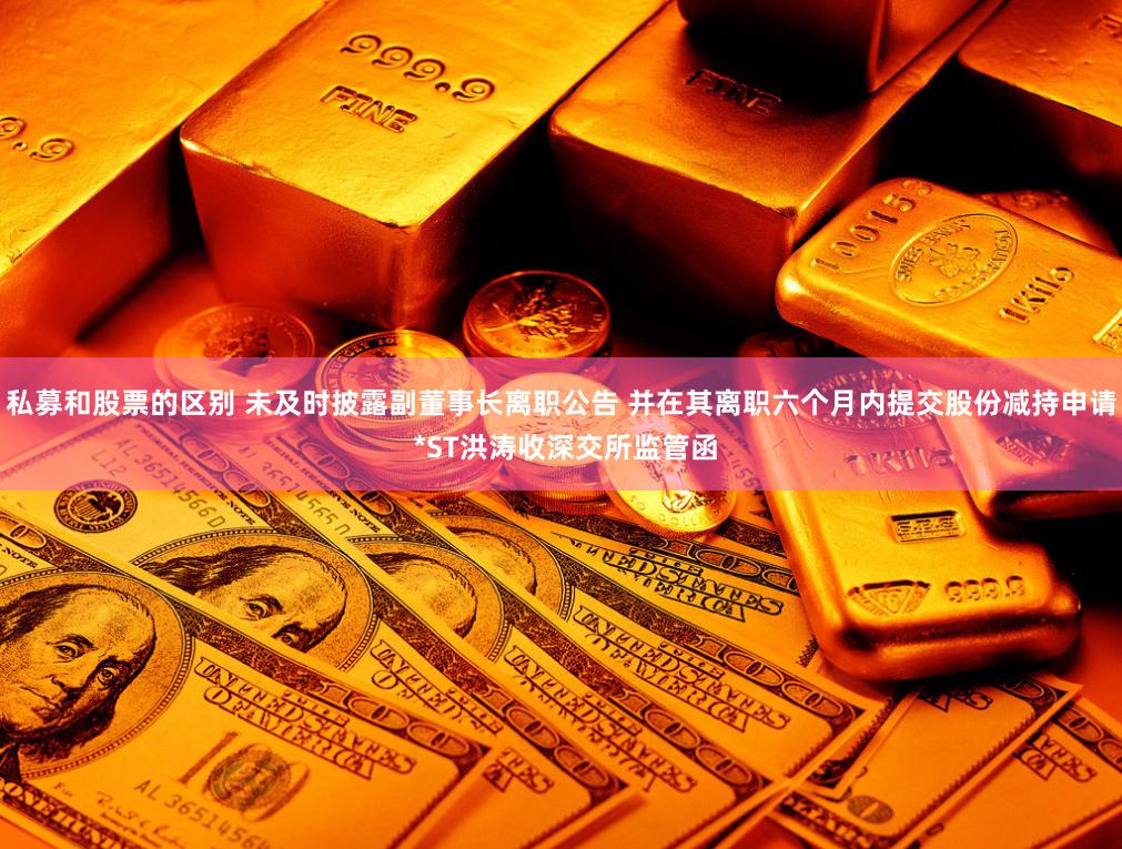 私募和股票的区别 未及时披露副董事长离职公告 并在其离职六个月内提交股份减持申请 *ST洪涛收深交所监管函